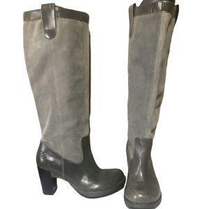 Dr Martens Josie gray 100% leather knee high boots size 7 Doc Martens Docs